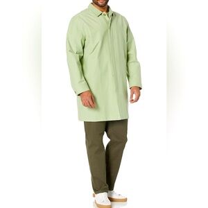Amazon Essentials Men's Trench Loose Water Repellant Rain Coat, Large Tall, NWT